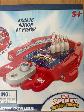 Marvel Spidey mini table top bowling arcade game new Spider-Man